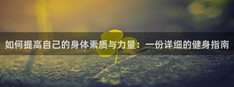 球速体育：如何提高自己的身体素质与力量：一份详细的健身指南